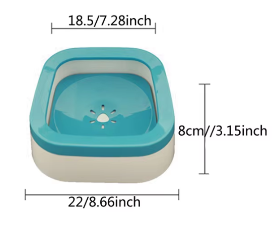 Anti-splash Water Bowl For Dogs 1L Large Capacity Drinker Drinking Bowls Dog Waterer For Puppy Cat Pet Accessories